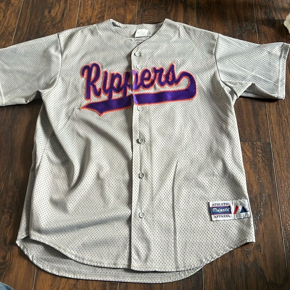 vtg rippers majestic jersey made in usa size large stitched‎